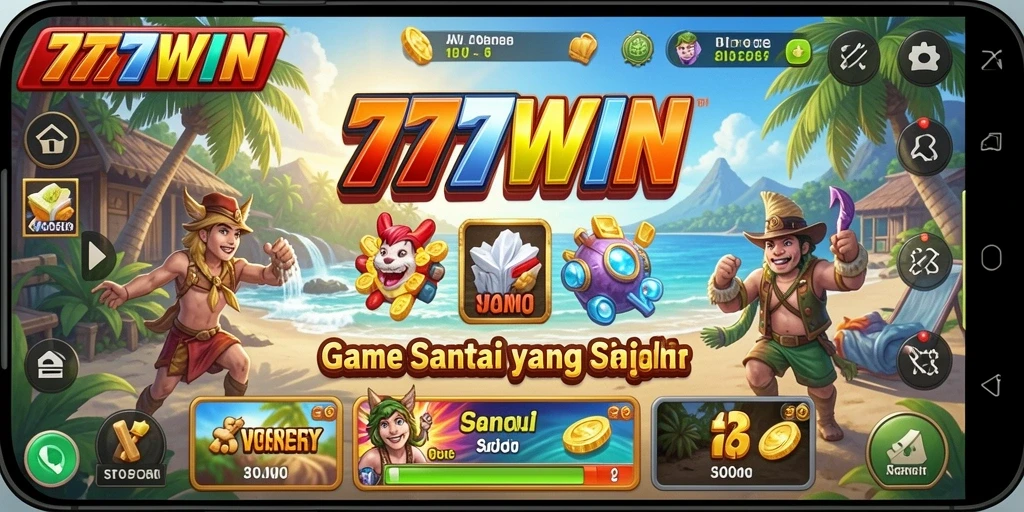 Tangkapan layar utama 777WIN menampilkan keseruan gameplay casual.