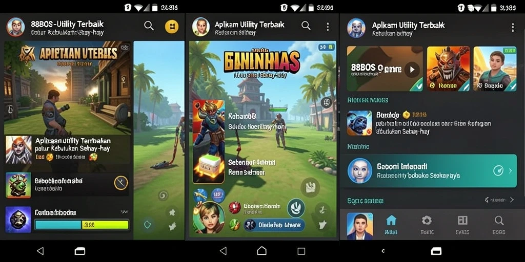 Screenshot utama 88BOS menampilkan antarmuka aplikasi Utility yang user-friendly.