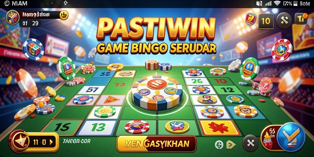 Tampilan screenshot utama PASTIWIN dengan gameplay Bingo yang menarik.
