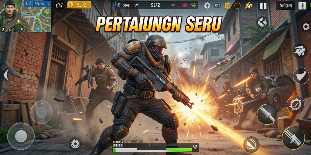 Tangkapan layar SL72 menampilkan pertarungan mendebarkan dengan grafis yang memukau.