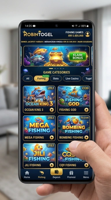 Tampilan antarmuka pengguna robintogel yang menarik.